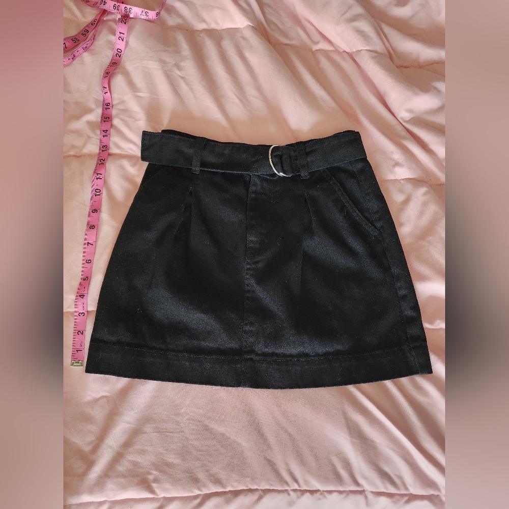 Black Denim Skirt